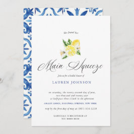Convite Presilha principal moderna de aquarela Lemon Brida