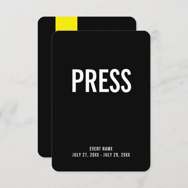 Convite Pressione todas as opções de ID de evento de aprov (Frente/Verso)