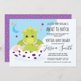 Convite Prestes a Hatch Dragon | Chá de fraldas virtual