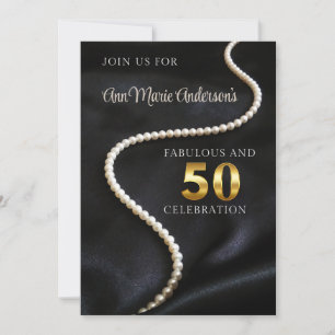 Convite Preto 50 e Fabuloso