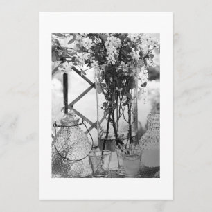 CONVITE PRETO/BRANCO "CENTERPIECE DE CASAMENTO"