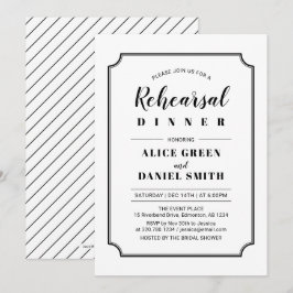 Convite Preto & Branco | Jantar de Ensaio de Casamento Clá