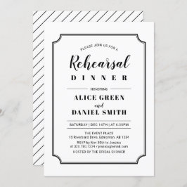 Convite Preto & Branco | Janto clássico de ensaio de casam
