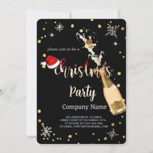 Convite Preto, Chapéu do Papai Noel, Empresa de Natal Cham