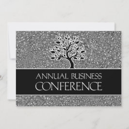 Convite Preto Clássico de Conferência Anual