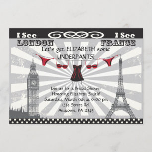 Convite Preto com chás de panela vermelhos