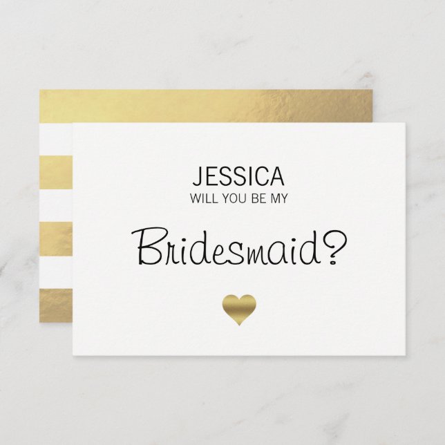 Convite Preto da folha Dourado do falso você será minha (Frente/Verso)