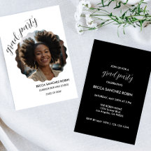 Convite preto e branco classe 2025 preto