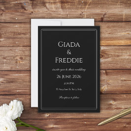 Convite Preto e branco clássico
