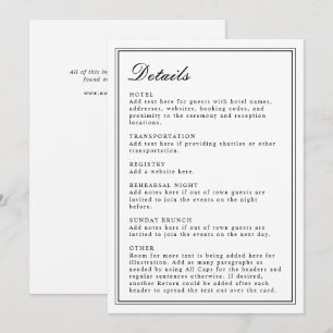 Convite Preto e Branco de Script Clássico Absoluto