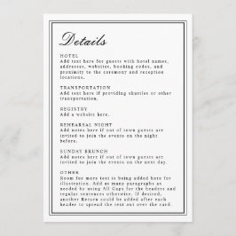 Convite Preto e Branco de Script Clássico Absoluto