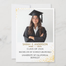 Convite Preto e branco Foto Moderna Tendência de formatura