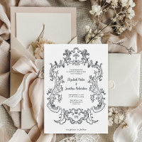 Preto e Branco Regal | Casamento-quadro barroco