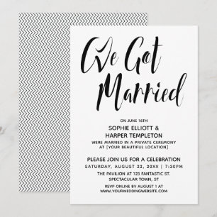 Convite Preto e Branco Tipografia de Casamento Nós Fomos C