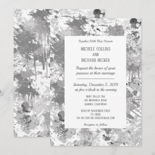 Convite Preto e Cinza Elegante