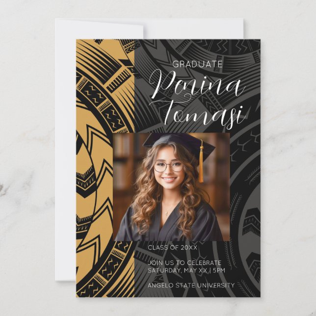 Convite Preto e Dourado (Frente)