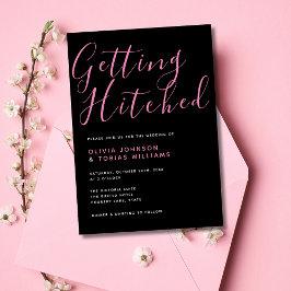 Convite Preto e Rosa Modernos é Atingido