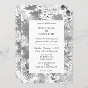 Convite Preto Elegante e Cinzas