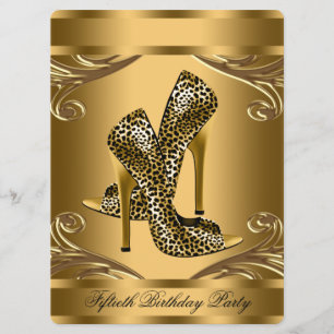 Convite Preto Elegante e Festa de aniversário Dourada