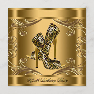 Convite Preto Elegante e Festa de aniversário Dourada