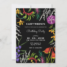 Preto floral tropical Nature