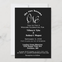Preto Minimalista e Branco O Único Casamento