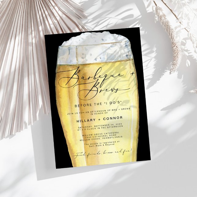 Convite Preto Moderno Seu CHURRASCO E Caligrafia (Criador carregado)