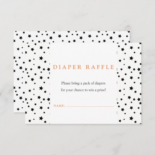 Convite preto para Fralda de Halloween (Frente/Verso)