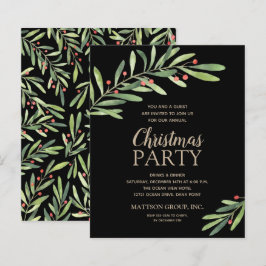 Convite Preto para Natal Elegante do Orçamento