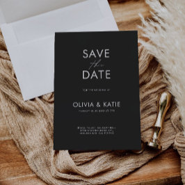 Convite Preto Salvar o Modelo de Data