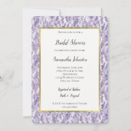 Convite Pretty Lavender Flowers Bridal Shower