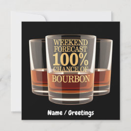 Convite Previsão de fim de semana personalizada 100% de ch