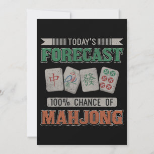 Convite Previsão de hoje de 100 chances do partido Mahjong