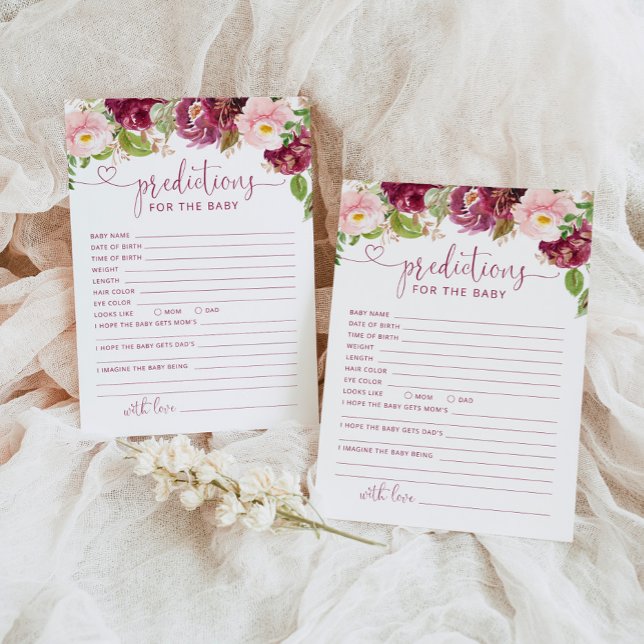 Convite Previsões de queda floral da Borgonha para o cartã (Criador carregado)