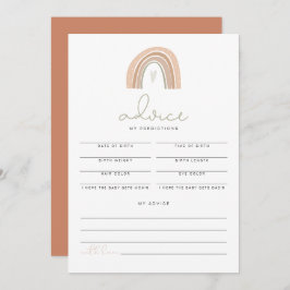 Convite Previsões do Chá de fraldas Arco-Íris GITA Pastel