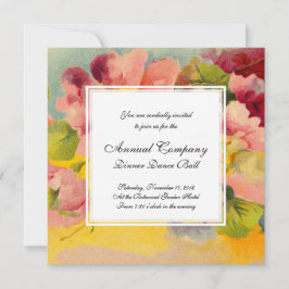 Convite Primárias Florais De Vintagem, Rosa Elegante, Chic