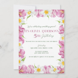 Convite Primavera Aniversário de criança de ventilador col