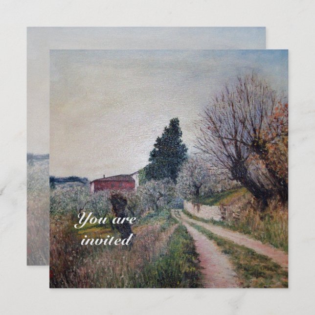 CONVITE PRIMAVERA ANTERIOR NA PAISAGEM DA TÚSCULA (Frente/Verso)