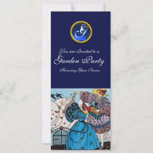 CONVITE PRIMAVERA BIRDS GARDEN FTY, SAPPHIRE GEM MONOGRAMA