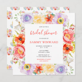 Convite Primavera Blossomo Chá de panela de flores silvest