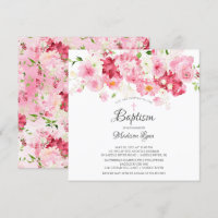 Primavera Blossomo Palidez Batismo Floral Rosa Con