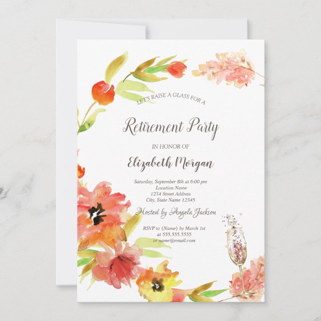 Convite Primavera Boho Flores de Vidro (Frente)