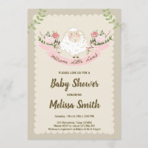 Primavera cor-de-rosa com Chá de fraldas de convit