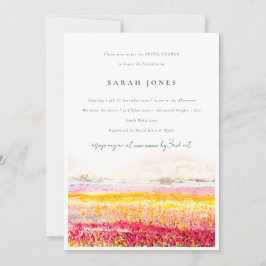 Convite Primavera Countryside Floral Landscape Chá de pane