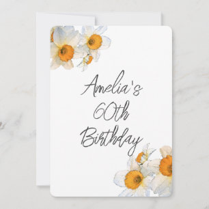Convite Primavera Daffodil Birthday