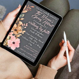 Convite Primavera das mulheres retraem cristão-rosa-silves