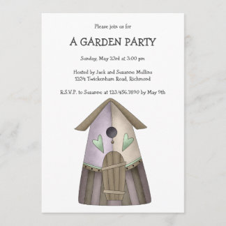 Convite Primavera de boas-vindas ・ Birdhouse Roxo