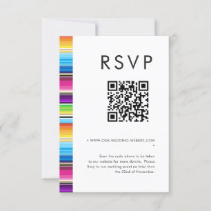 Convite Primavera de Serape   Código QR de casamento RSVP
