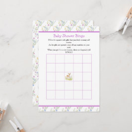 Convite Primavera Deer Chá de fraldas Bingo