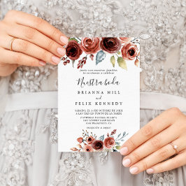 Convite Primavera Elegante Floral Nuestra Boda Wedding